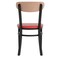 Emma and Oliver Yara Industrial Dining Chair with Rolled Steel Frame and Solid Wood Seat - 500 lbs. Static Weight Capacity
